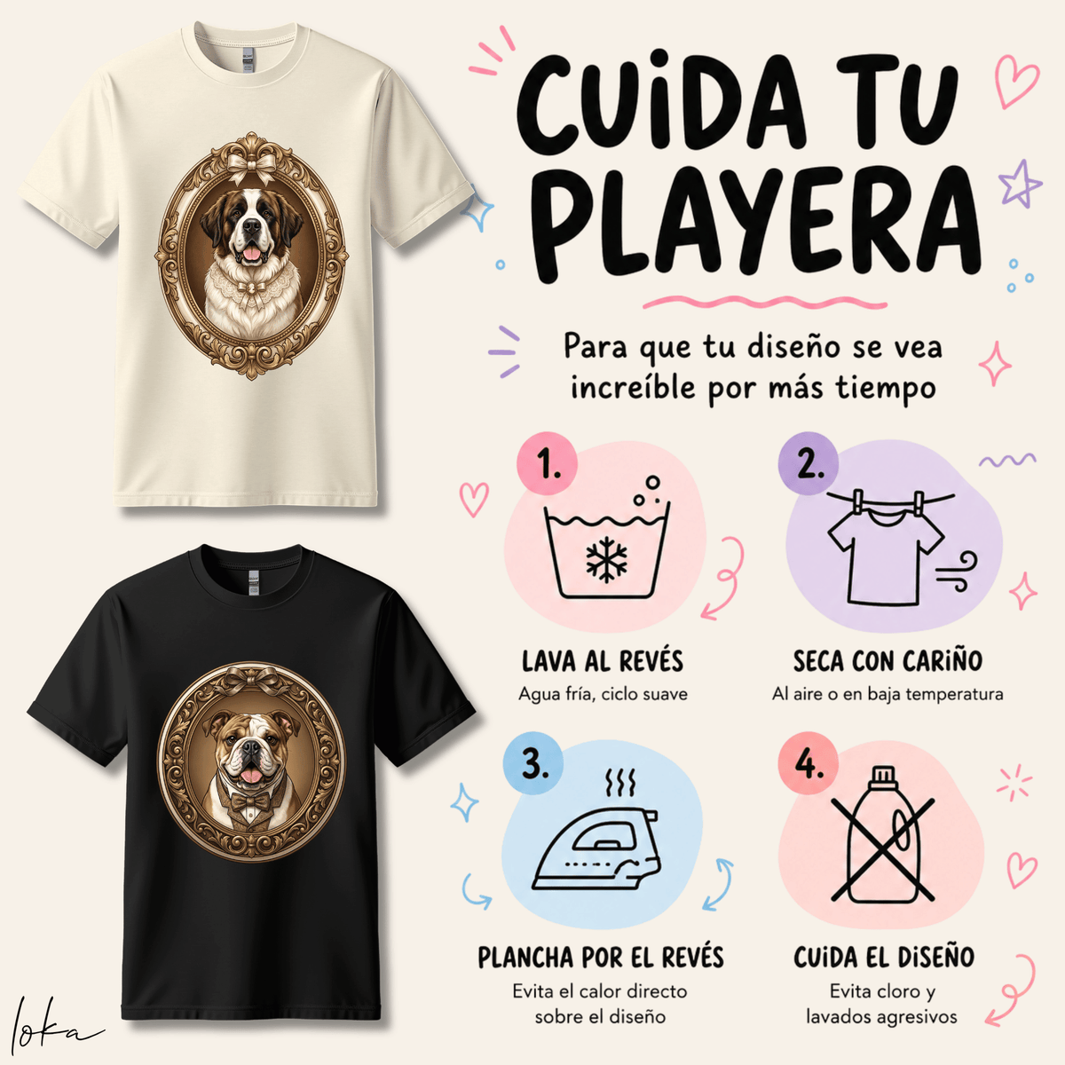 Playera Personalizada con Retrato de tu Mascota | Retrato de Época | LOKA