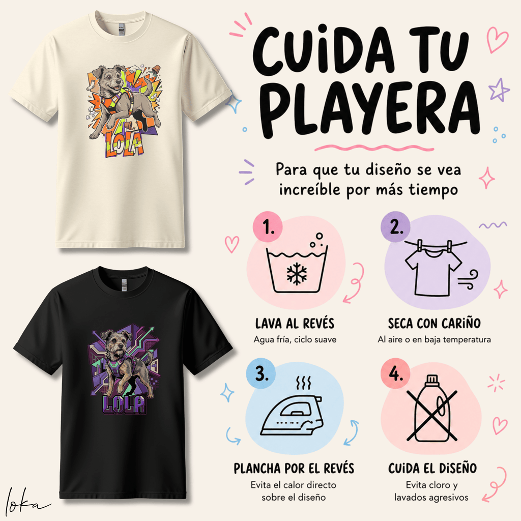 Playera Personalizada LOKA HEROES — Tu Perro, Su Superpoder