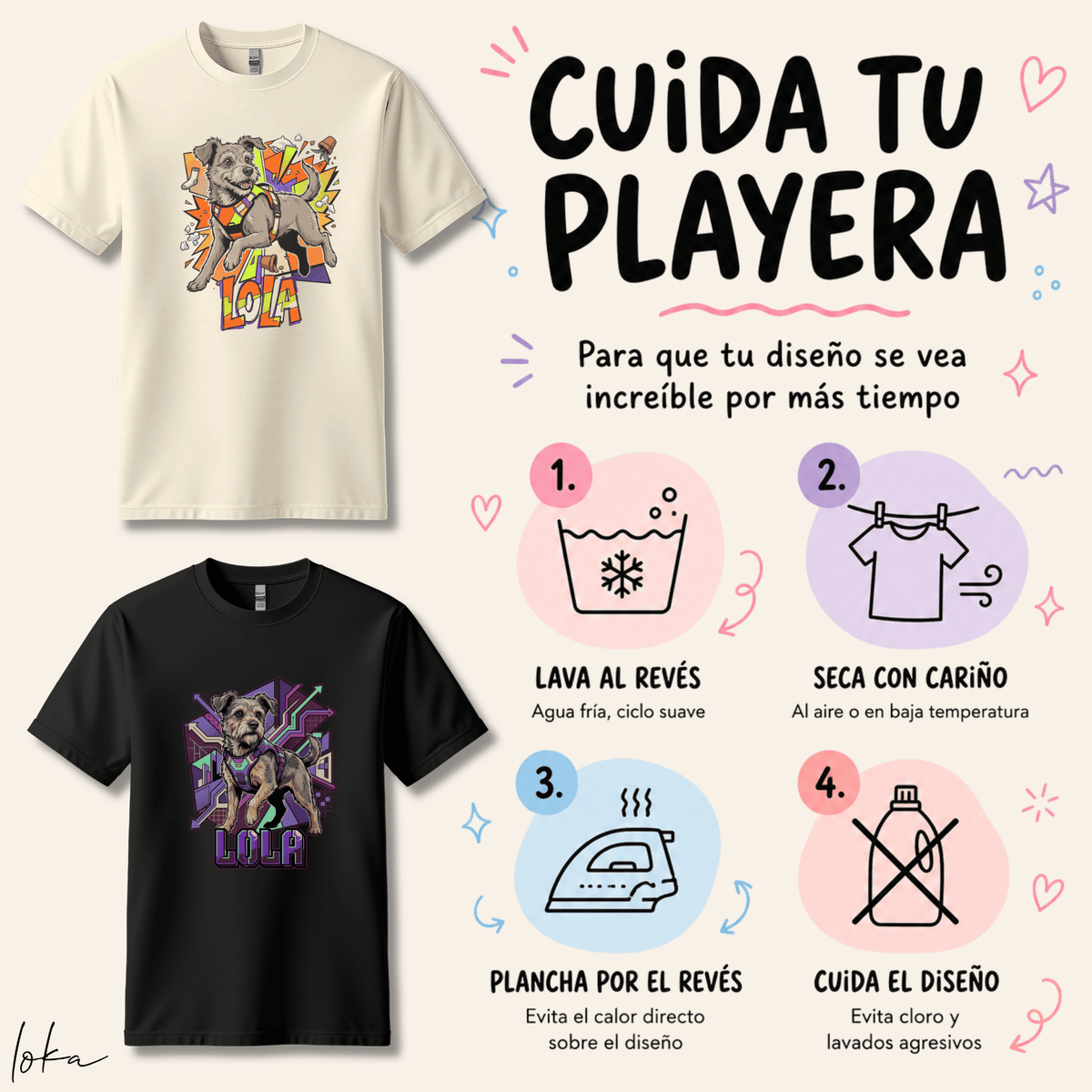 Playera Personalizada LOKA HEROES — Tu Perro, Su Superpoder