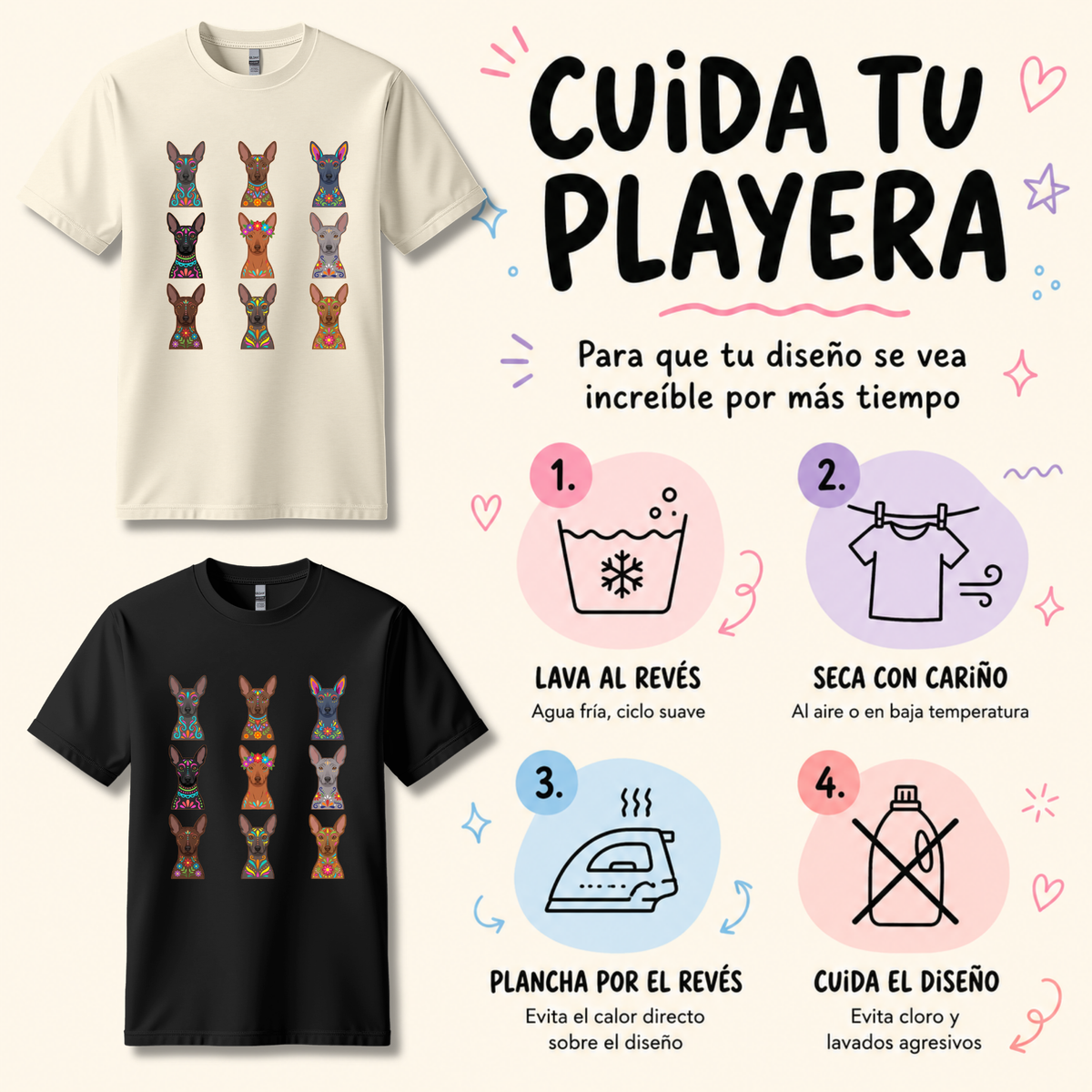 Playera Unisex Xoloitzcuintle | Arte Mexicano | 100% Algodón | LOKA