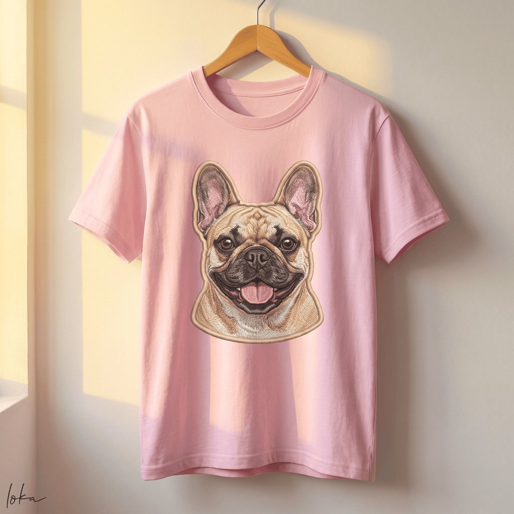 Playera Personalizada con Retrato Efecto Bordado | 1 a 5 Perros