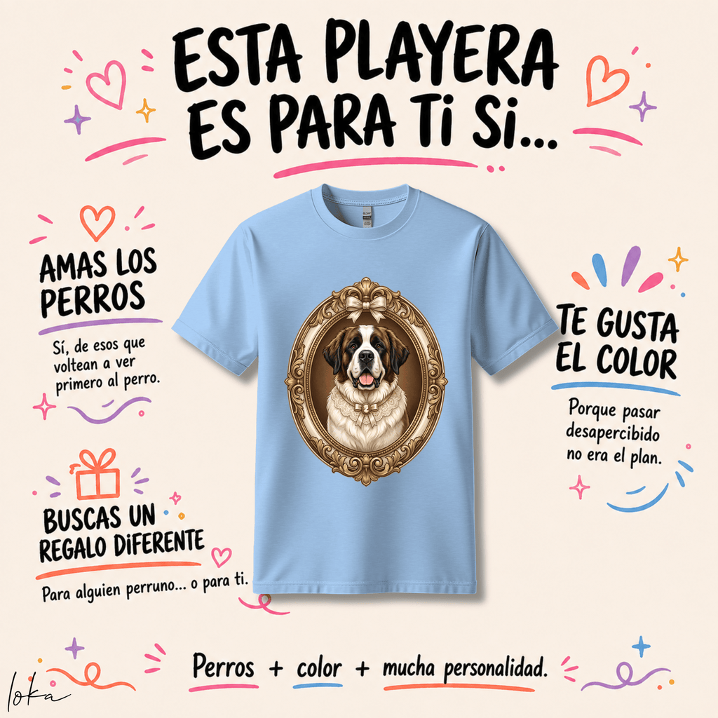 Playera Personalizada con Retrato de tu Mascota | Retrato de Época | LOKA