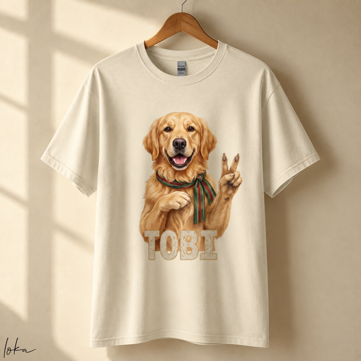 Playera Personalizada con Foto de tu Perro y Nombre | 100% Algodón | LOKA