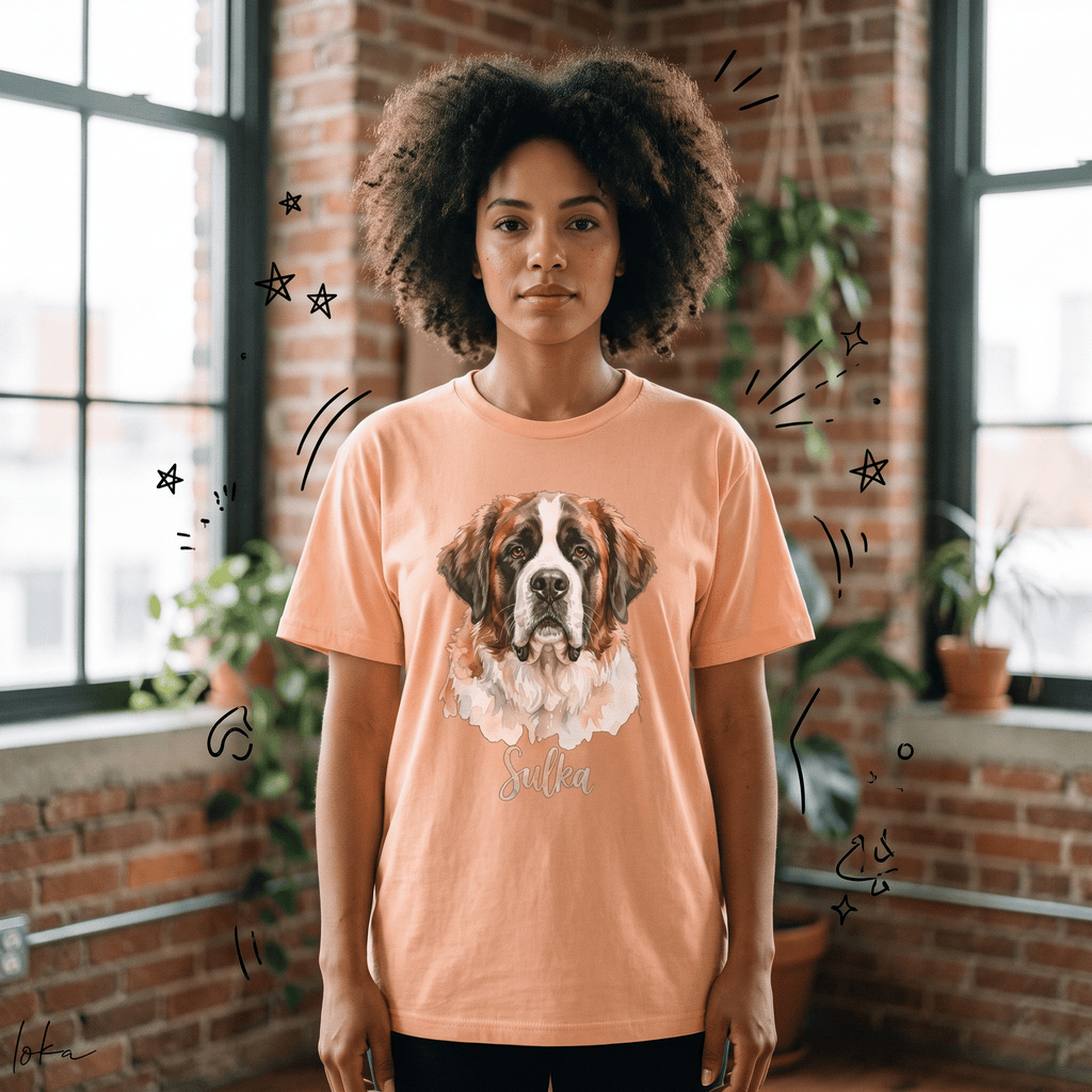 Playera Personalizada con Foto de tu Mascota | Acuarela + Nombre | LOKA