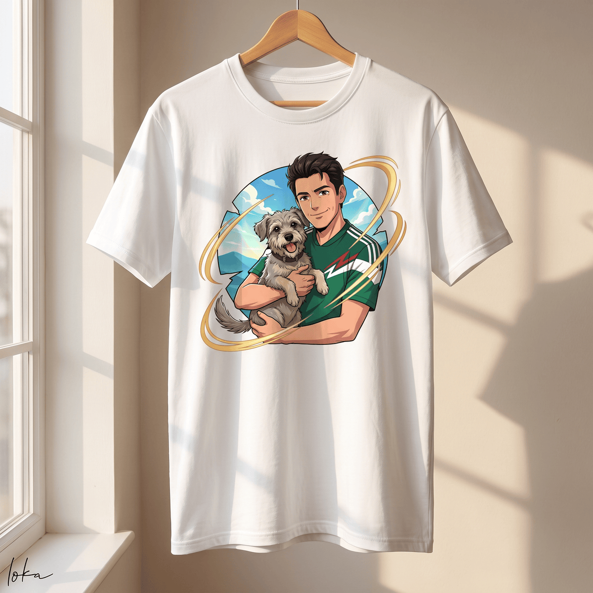 Playera Personalizada con Retrato Anime | Personas y perros | LOKA