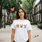 Playera Personalizada con Retrato Efecto Bordado | 1 a 5 Perros