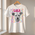 Playera personalizada con foto de tu perro | 6 estilos retro
