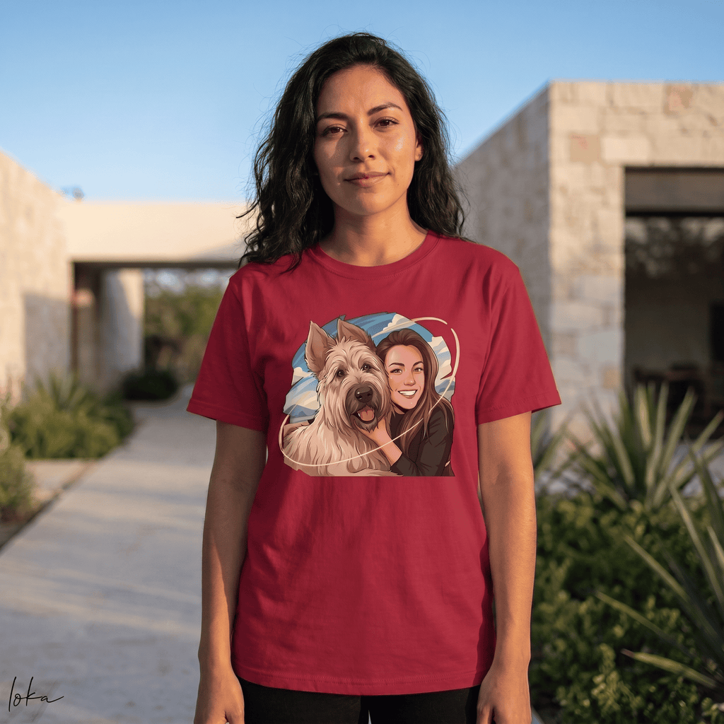 Playera Personalizada con Retrato Anime | Personas y perros | LOKA