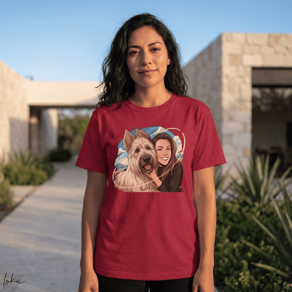 Playera Personalizada con Retrato Anime | Personas y perros | LOKA