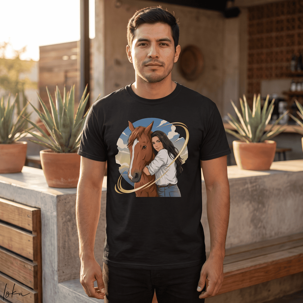 Playera Personalizada con Retrato Anime | Personas y perros | LOKA
