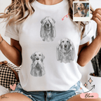 Playera Personalizada | No Veo, No Oigo, No Hablo | Retrato de tu Mascota