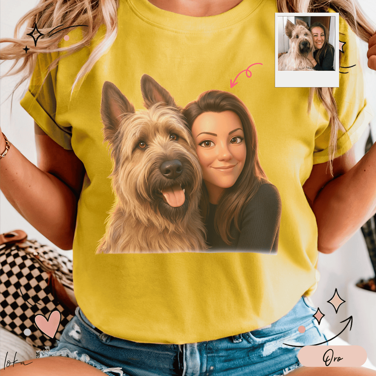 Playera Personalizada con Retrato 3D | Personas y Perros | LOKA