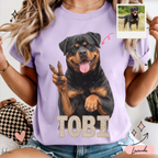 Playera Personalizada con Foto de tu Perro y Nombre | 100% Algodón | LOKA