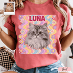 Playera personalizada con foto de tu perro | 6 estilos retro