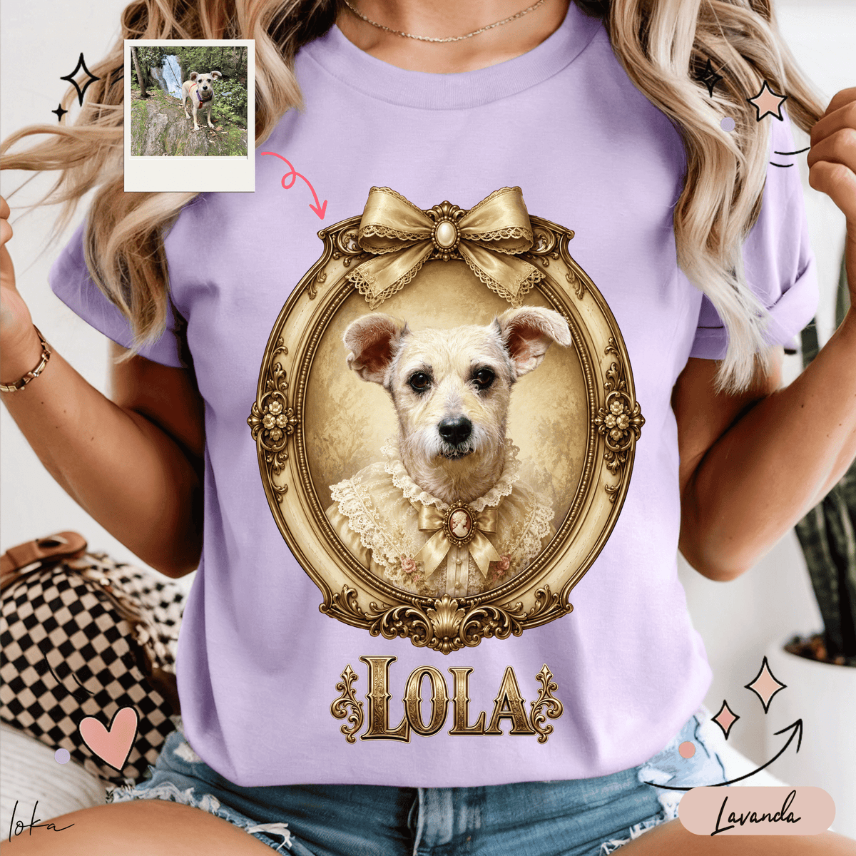 Playera Personalizada con Retrato de tu Mascota | Retrato de Época | LOKA