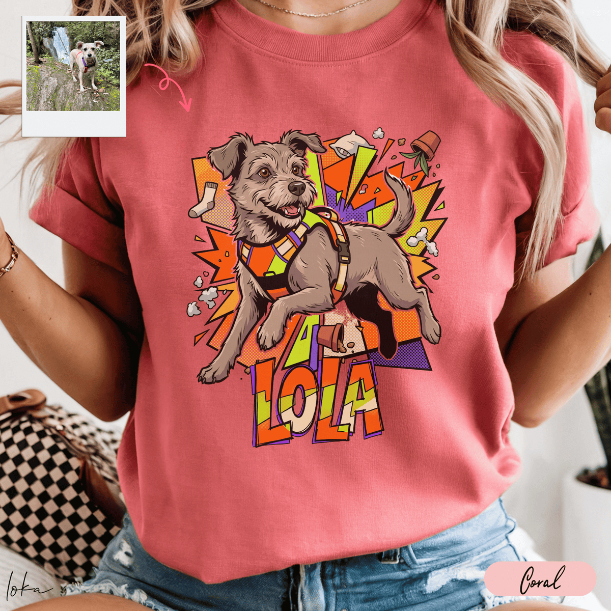 Playera Personalizada LOKA HEROES — Tu Perro, Su Superpoder