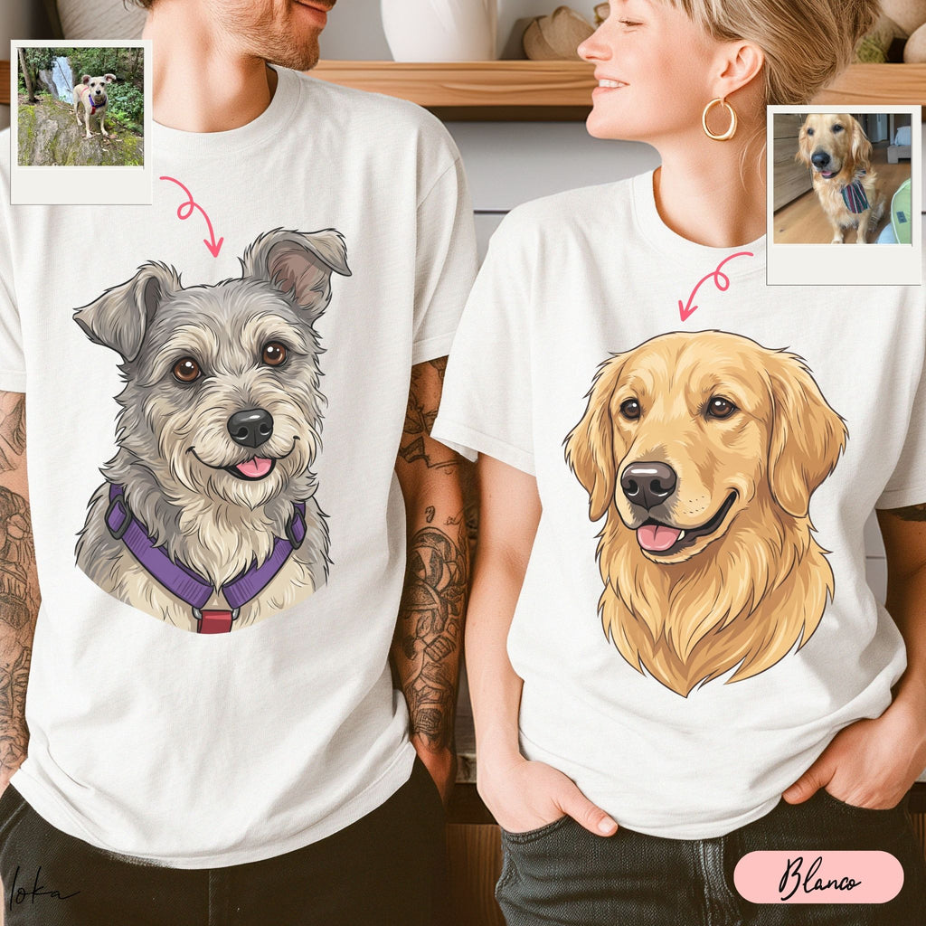 Playera Personalizada con Ilustración de tus Mascotas | 1 a 5 Mascotas | LOKA