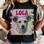 Playera personalizada con foto de tu perro | 6 estilos retro