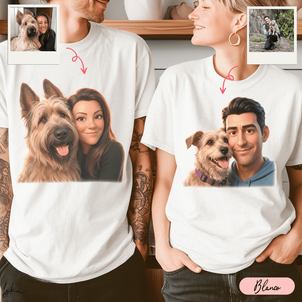 Playera Personalizada con Retrato 3D | Personas y Perros | LOKA