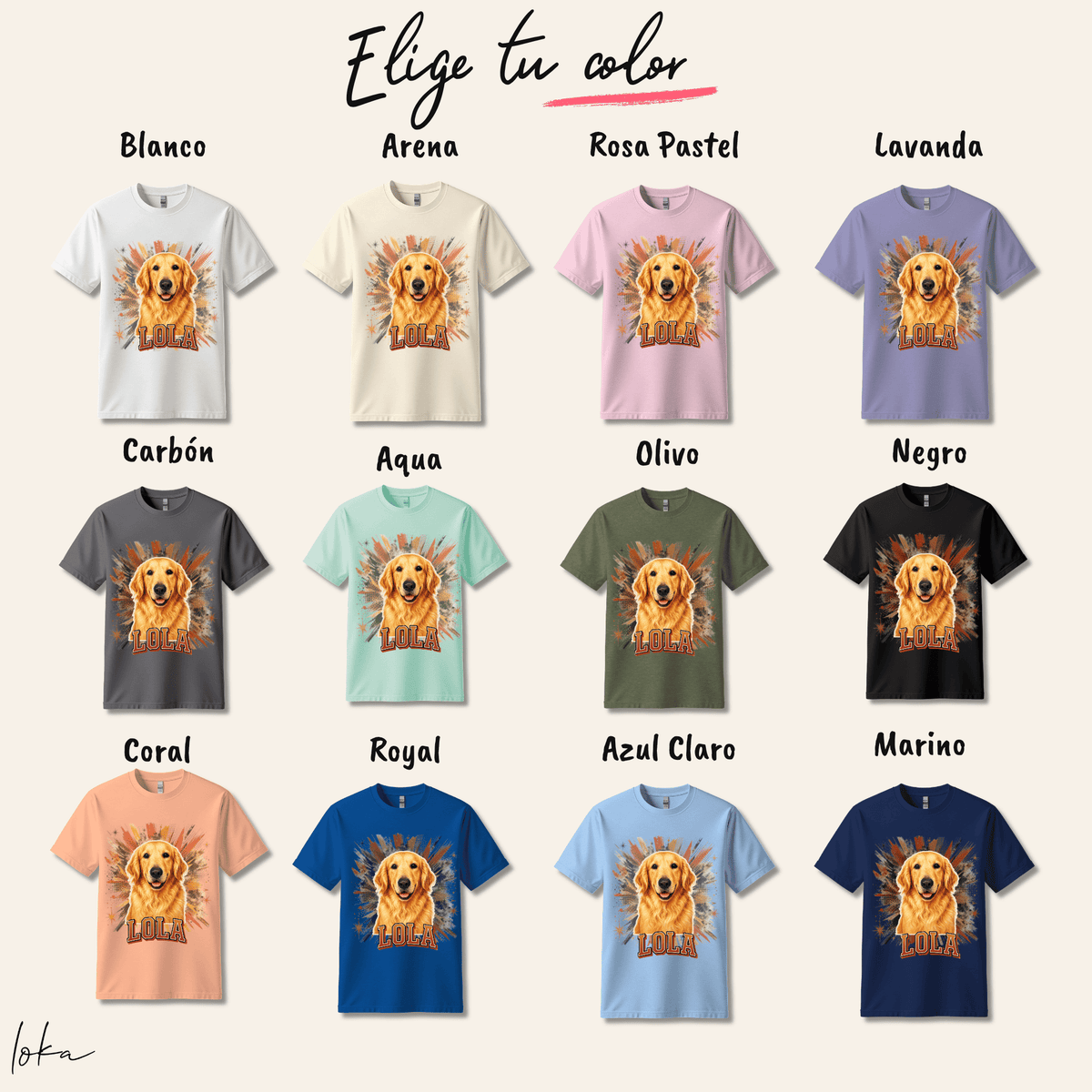 Playera Personalizada con Foto de tu Perro | 9 Estilos | LOKA