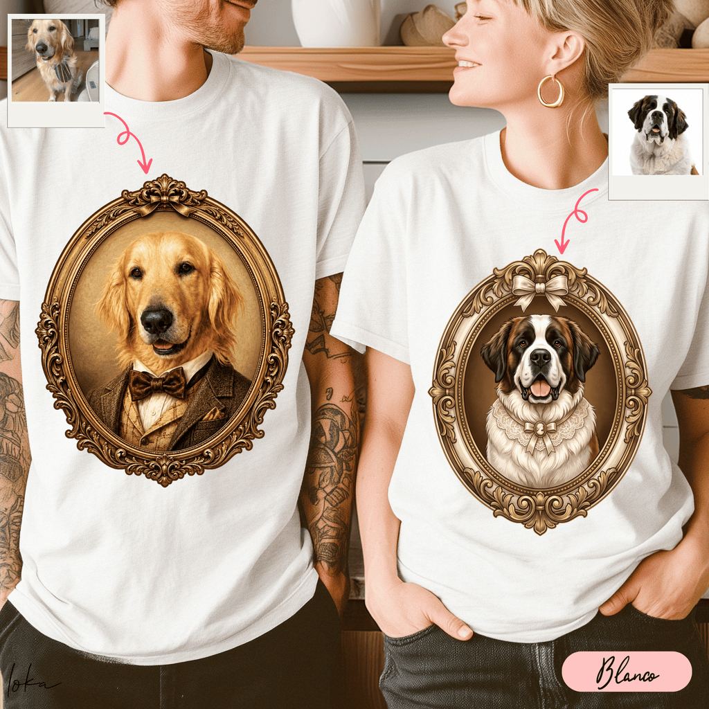 Playera Personalizada con Retrato de tu Mascota | Retrato de Época | LOKA