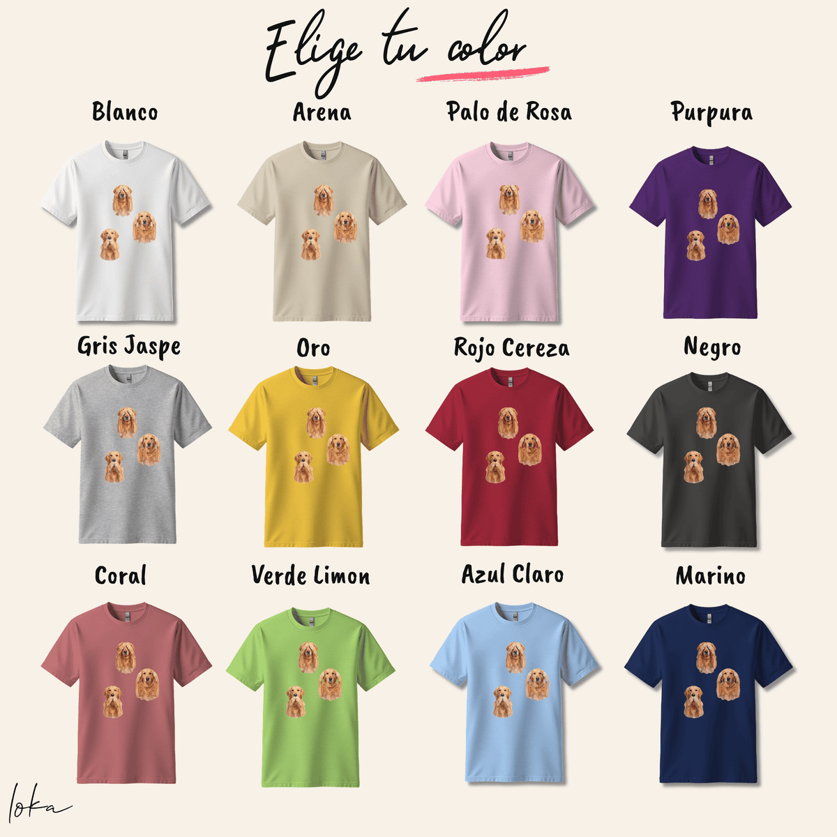 Playera Personalizada | No Veo, No Oigo, No Hablo | Retrato de tu Mascota