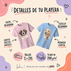 Playera Personalizada con Foto de tu Mascota | Acuarela + Nombre | LOKA
