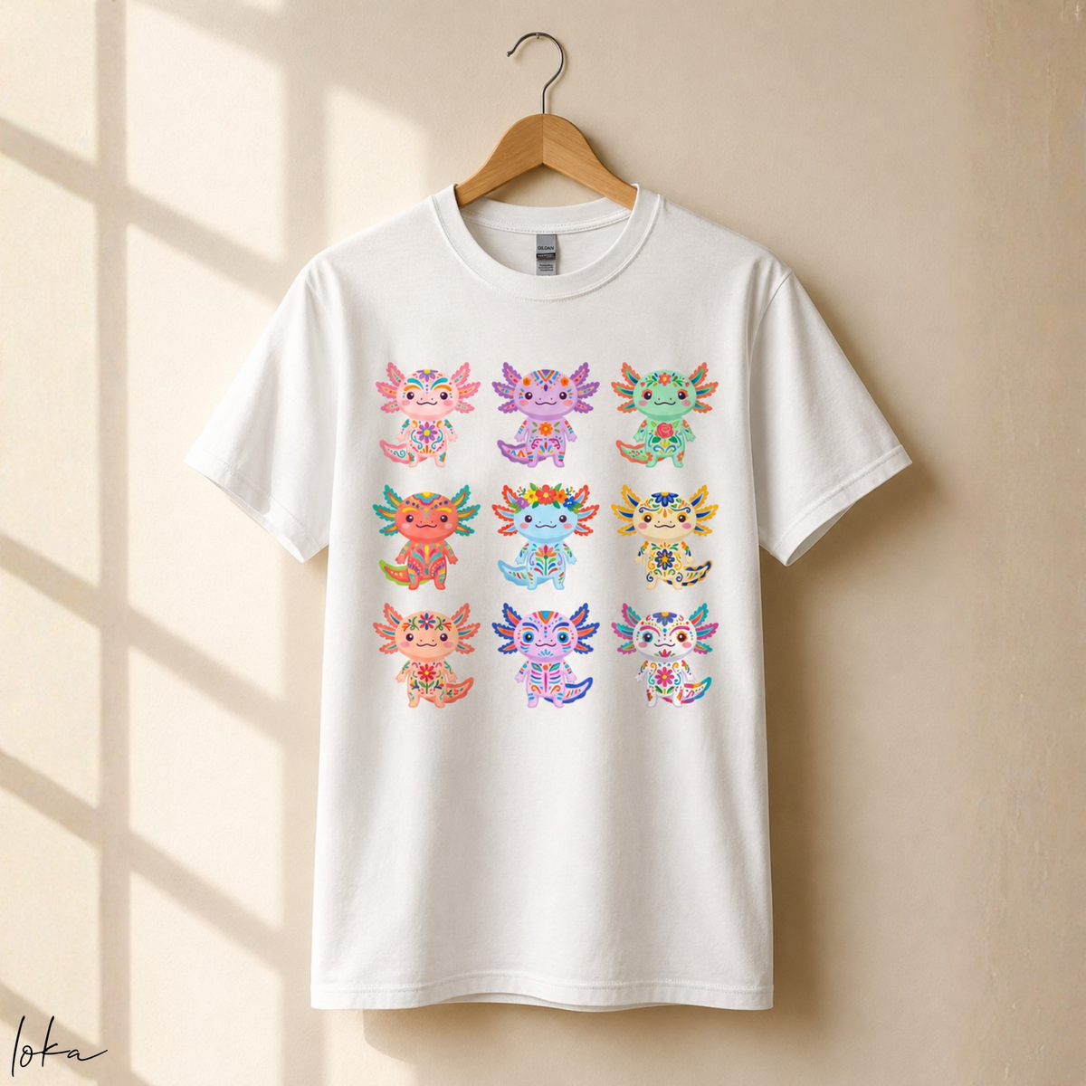 Playera Unisex Ajolote Mexicano | 100% Algodón | Tallas S–2XL | LOKA
