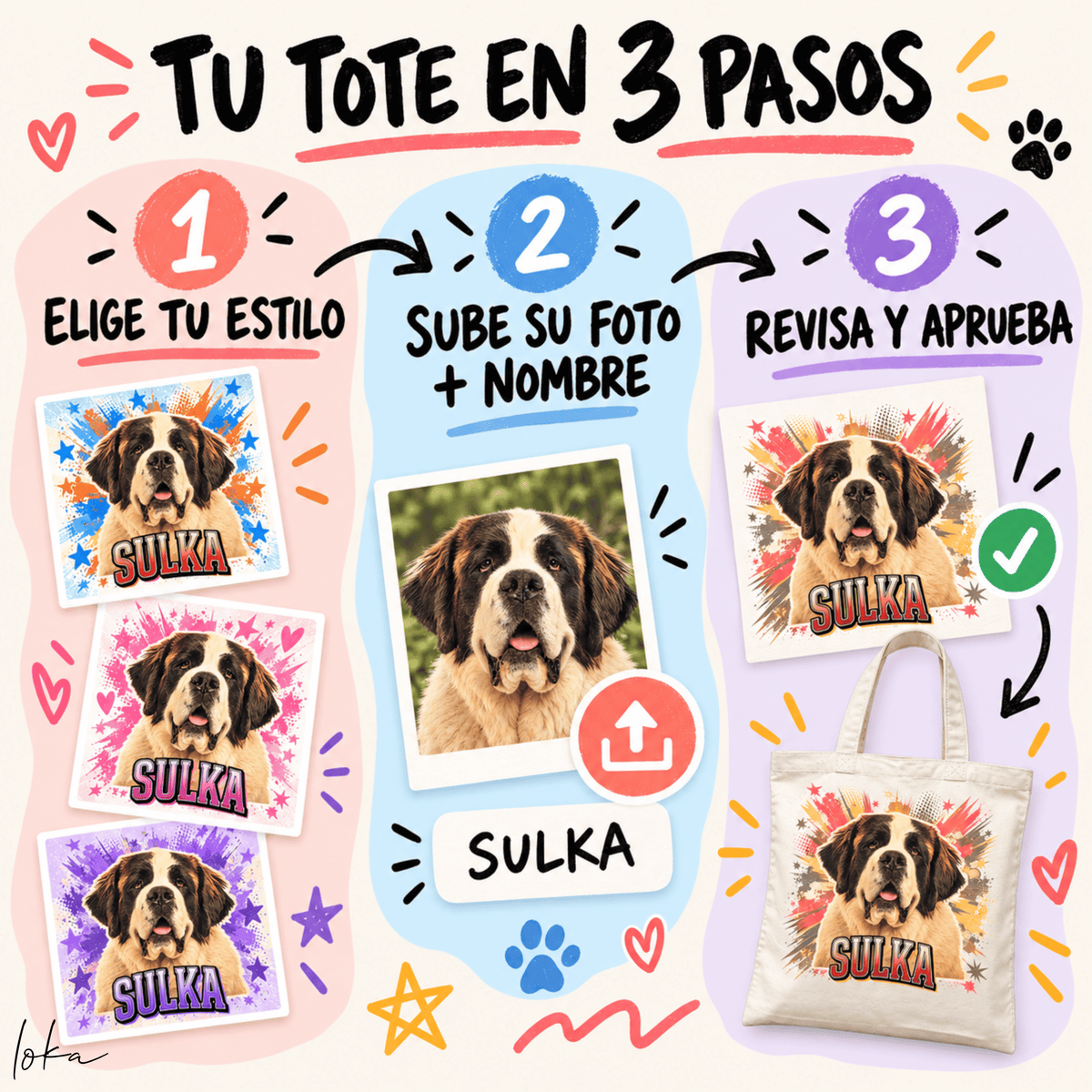 Tote Personalizada con Tu Mascota — Elige Tu Estilo
